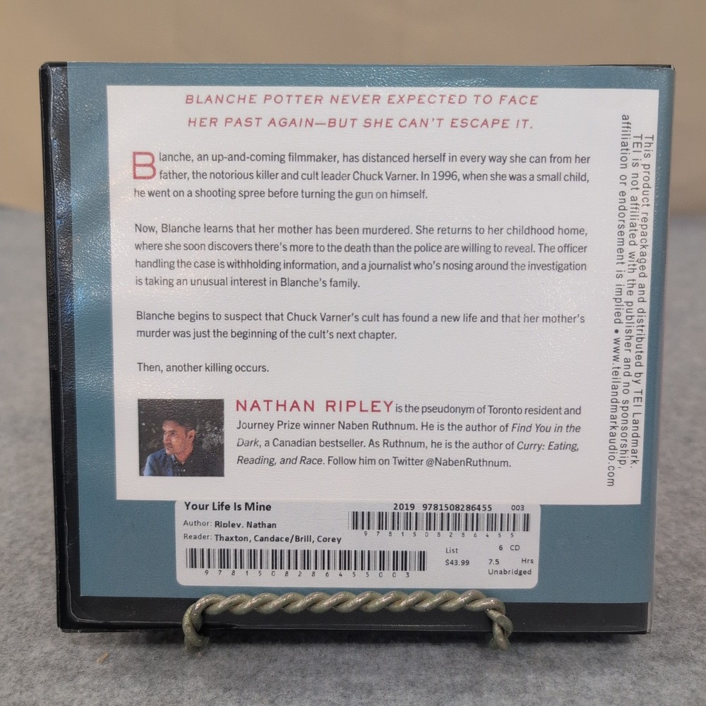 Your Life Is Mine Nathan Ripley Audiobook 6 CD Unabridged Mystery Thriller VG+ - Picture 2 of 2